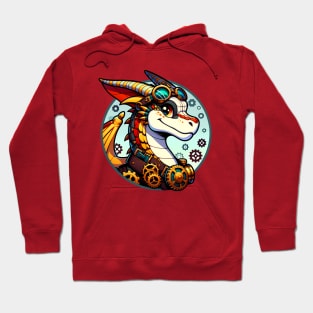 Steampunk Anthro Scalie Dragon Art Hoodie